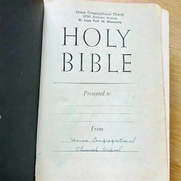 Vintage Holy Bible KJV Self-Pronouncing Edition Hardcover English Religion Book - Picture 8 of 8